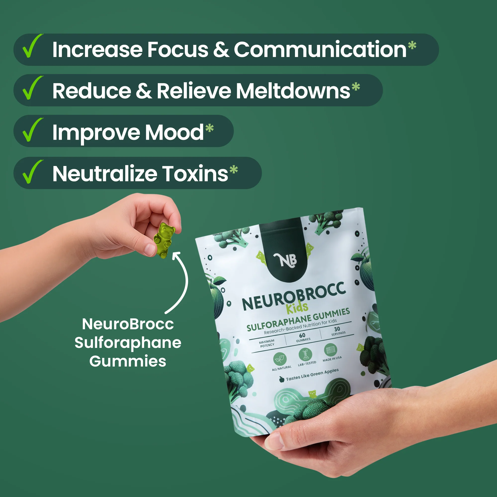 NeuroBrocc Sulforaphane Supplement Gummies