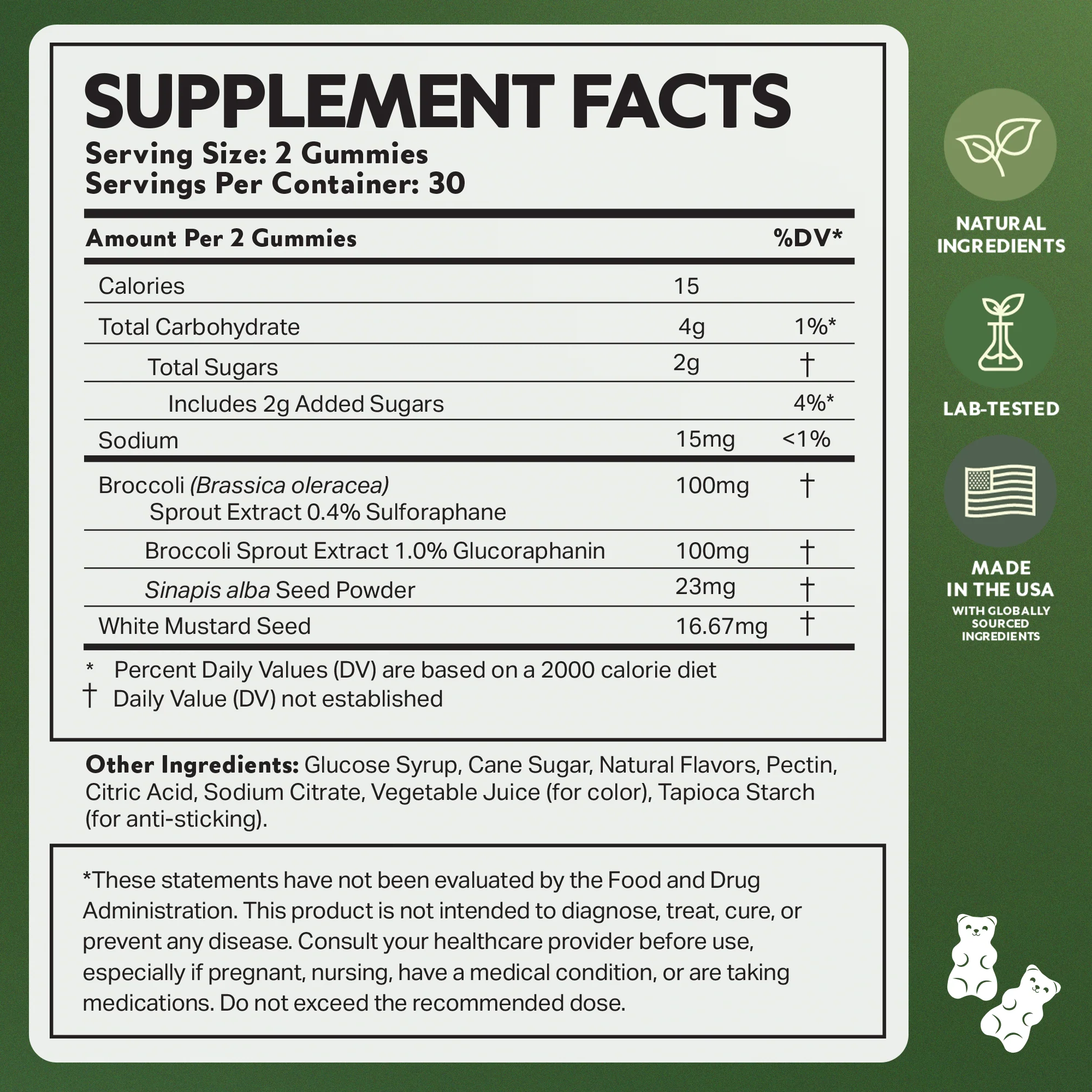 NeuroBrocc Sulforaphane Supplement Gummies